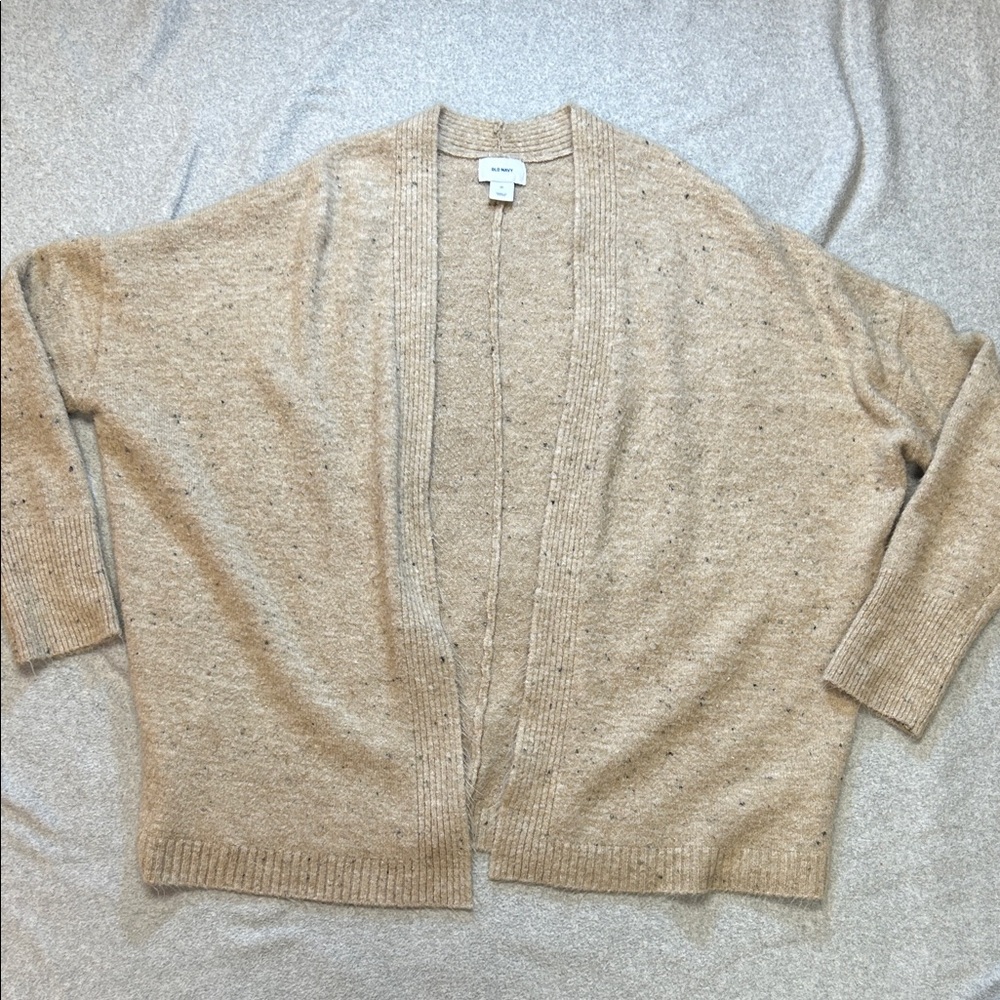 Vince Light Brown Open-Front Cardigan